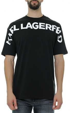 KARL LAGERFELD MEN-Tricou cu text decorativ